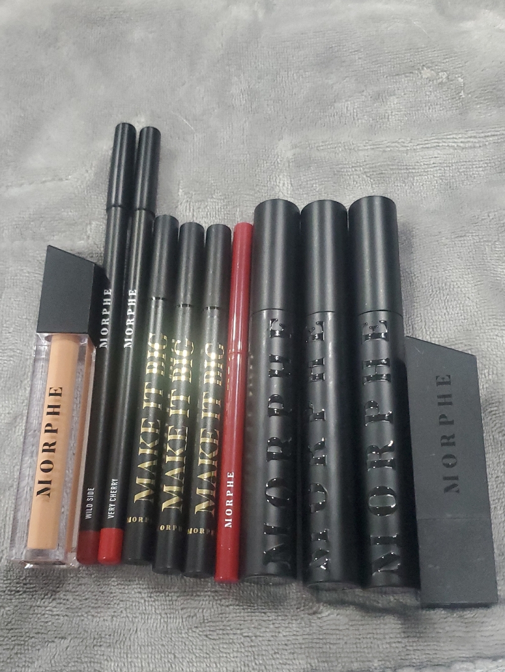 Morphe Lip & Liner Set in Black, Red and Nude Tones - New!